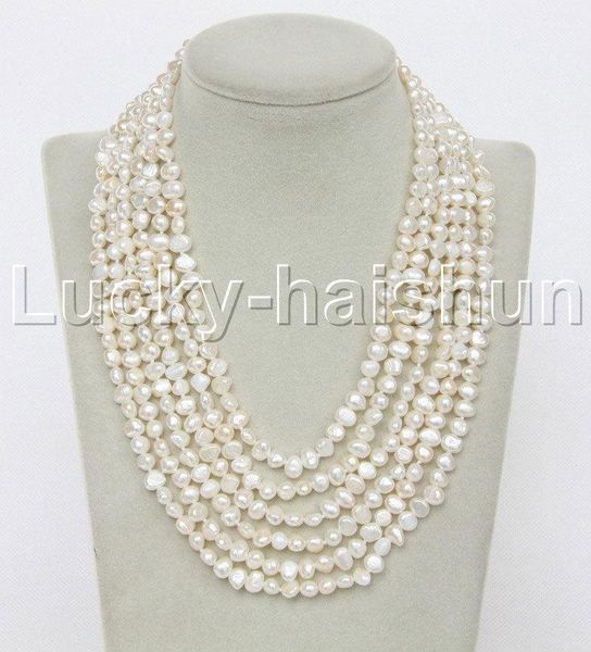 pendant necklaces selling jewelry>>>genuine 17"-22" 8mm 6row baroque white black pearls necklace magnet clasp j12290, Silver
pendant necklaces selling jewelry>>>genuine 17"-22" 8mm 6row baroque white black pearls necklace magnet clasp j12290, Silver