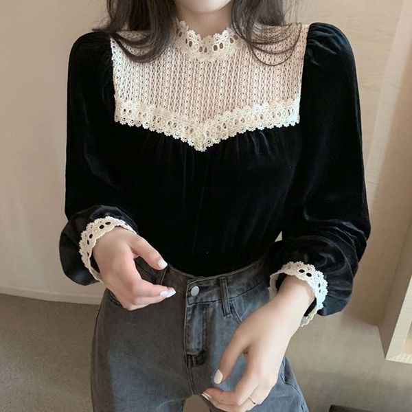 Women's Lace Blouse Shirts 2021 Autumn Long Sleeves Elegant Mujer Fashion Tops F7hw, Black;white
Women's Lace Blouse Shirts 2021 Autumn Long Sleeves Elegant Mujer Fashion Tops F7hw, Black;white