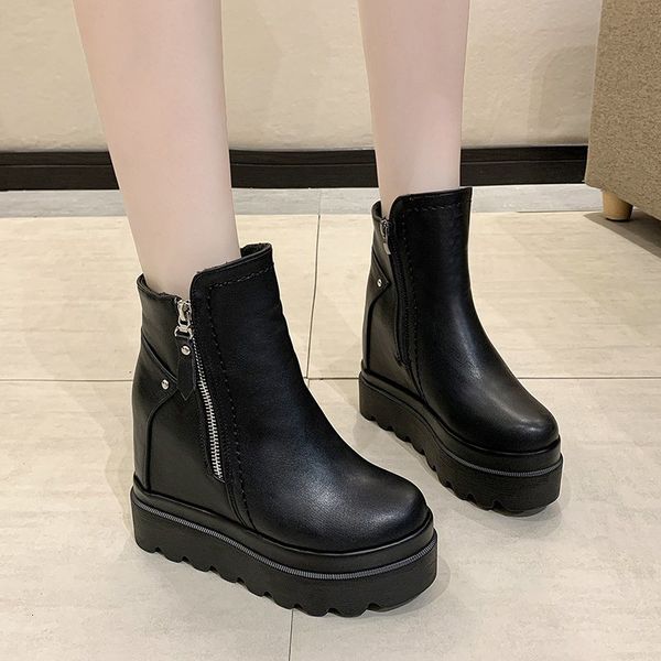 2021 new 12cm super high women chunky hidden heels ankle boots woman black pu leather short booties ladies wjly
2021 new 12cm super high women chunky hidden heels ankle boots woman black pu leather short booties ladies wjly