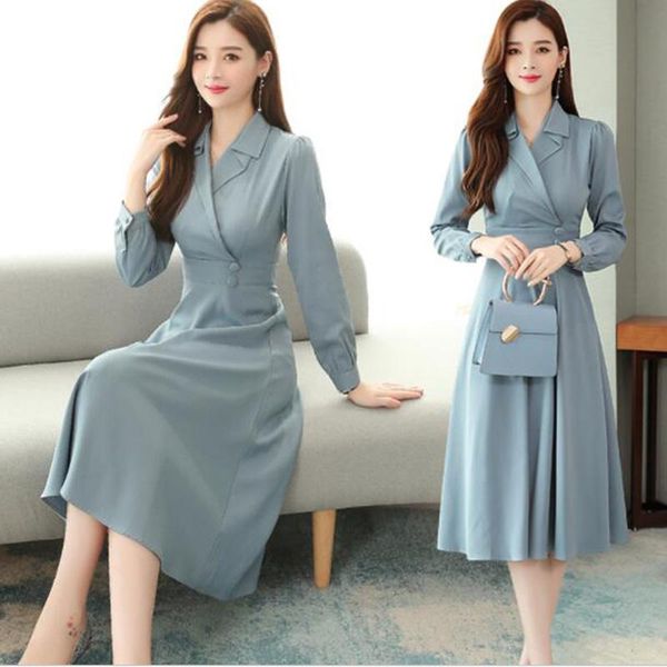 casual dresses 2021 vintage female blue midi autumn winter 2xl plus size solid long sleeve dress elegant women bodycon party vestidos, Black;gray
casual dresses 2021 vintage female blue midi autumn winter 2xl plus size solid long sleeve dress elegant women bodycon party vestidos, Black;gray