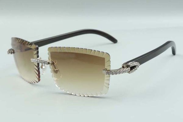 21 style cutting lens luxury designer sunglasses 3524021, natural black buffalo horns medium diamonds glasses, size: 58-18-140mm, White;black
21 style cutting lens luxury designer sunglasses 3524021, natural black buffalo horns medium diamonds glasses, size: 58-18-140mm, White;black