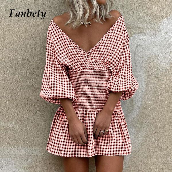 casual dresses women off shoulder mini dress summer elegant lantern sleeve vintage plaid party office lady fashion, Black;gray
casual dresses women off shoulder mini dress summer elegant lantern sleeve vintage plaid party office lady fashion, Black;gray