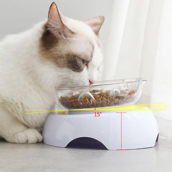 cat bowls & feeders neck protection non toxic detachable 15 degree tilt with raised stand feeding anti suffocate plastic transparent bo
cat bowls & feeders neck protection non toxic detachable 15 degree tilt with raised stand feeding anti suffocate plastic transparent bo