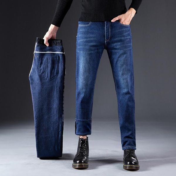 men's jeans 2021 winter fitted straight stretch denim pants fleece thicken warm casual trousers youth slim, Blue
men's jeans 2021 winter fitted straight stretch denim pants fleece thicken warm casual trousers youth slim, Blue