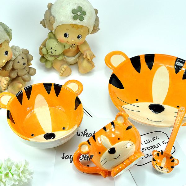 our factory sells creative ceramic set cartoon tiger cute animal children tableware hand painted under glaze easy to clean
our factory sells creative ceramic set cartoon tiger cute animal children tableware hand painted under glaze easy to clean