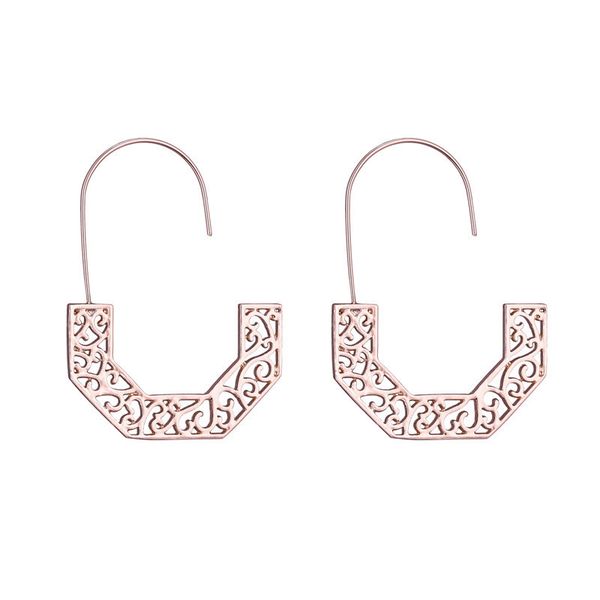 fashion jewelry geometric earrings metal creative semi rhombic shape circle earhook hollow pattern earrings, Silver
fashion jewelry geometric earrings metal creative semi rhombic shape circle earhook hollow pattern earrings, Silver