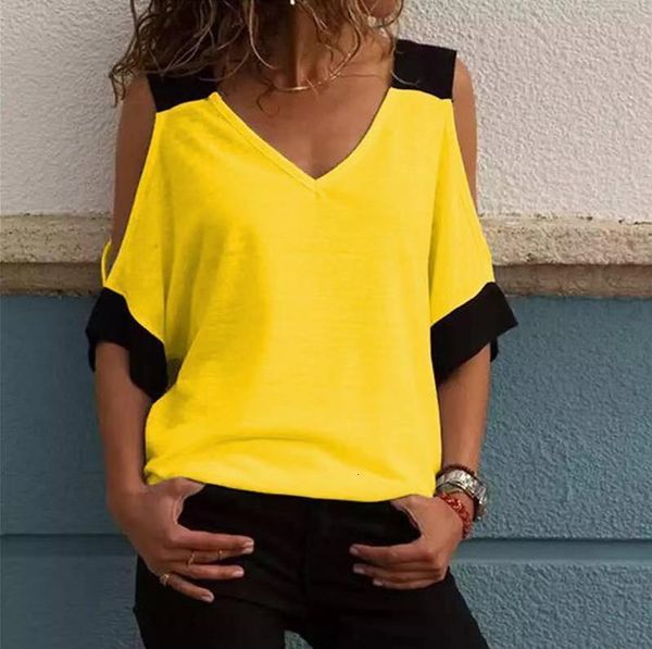 women blouse solid patchwork cold shoulder shirt 5xl plus size v neck half sleeve female tee shirt summer casual shirt, White
women blouse solid patchwork cold shoulder shirt 5xl plus size v neck half sleeve female tee shirt summer casual shirt, White