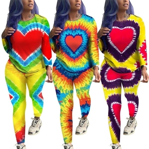 women tracksuit tie-dye peach heart printed long sleeves t shirts round neck sweater pants leggings casual two piece outfit sport suit g3306, White
women tracksuit tie-dye peach heart printed long sleeves t shirts round neck sweater pants leggings casual two piece outfit sport suit g3306, White