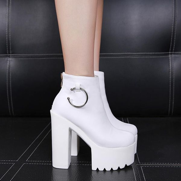 boots europe and america white super high-heel short muffin thick-soled womens ankle catwalk square heel, Black
boots europe and america white super high-heel short muffin thick-soled womens ankle catwalk square heel, Black