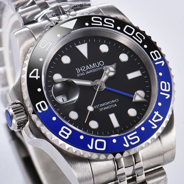 oumashi men's automatic mechanical gmt watches 40mm stainless steel sapphire glass luminous waterproof men wrist watch 02, Slivery;brown
oumashi men's automatic mechanical gmt watches 40mm stainless steel sapphire glass luminous waterproof men wrist watch 02, Slivery;brown