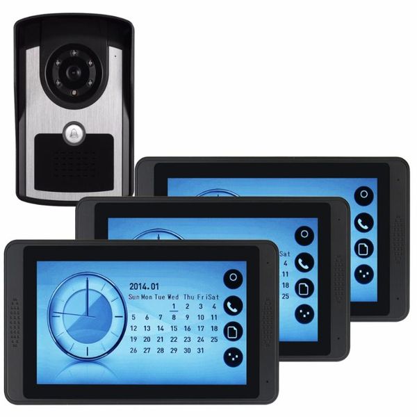 3pcs 7inch large lcd touch screen 1pcs video door phone cameras system anti theft security cameras for home office warehouse 
3pcs 7inch large lcd touch screen 1pcs video door phone cameras system anti theft security cameras for home office warehouse
