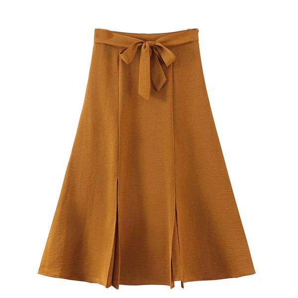 spring arrivals khaki solid color high waist with sashes split out loose casual skirts women mz737 210525, Black
spring arrivals khaki solid color high waist with sashes split out loose casual skirts women mz737 210525, Black