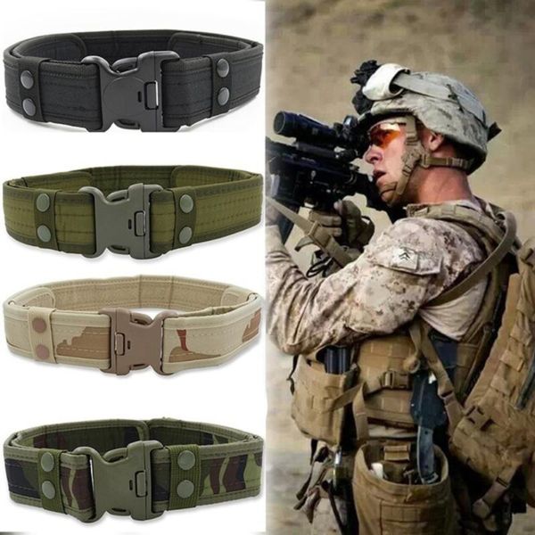belts 2021 army style combat quick release tactical belt fashion men canvas waistband outdoor climbing hunting 130cm, Black;brown
belts 2021 army style combat quick release tactical belt fashion men canvas waistband outdoor climbing hunting 130cm, Black;brown