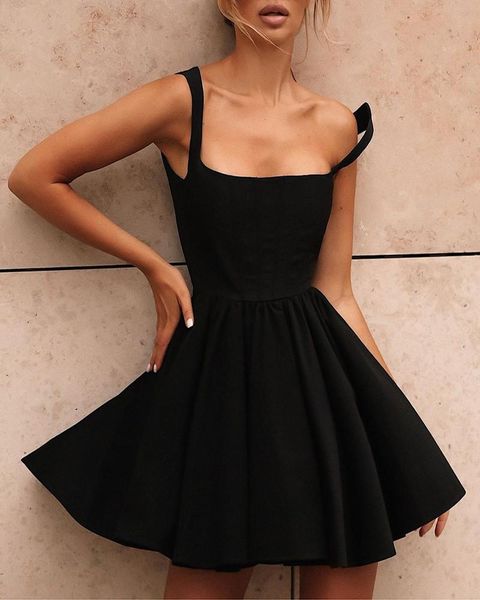 casual dresses suspender dress women's fashion black sleeveless square neck ladies wear solid color 2021 summer women, Black;gray
casual dresses suspender dress women's fashion black sleeveless square neck ladies wear solid color 2021 summer women, Black;gray