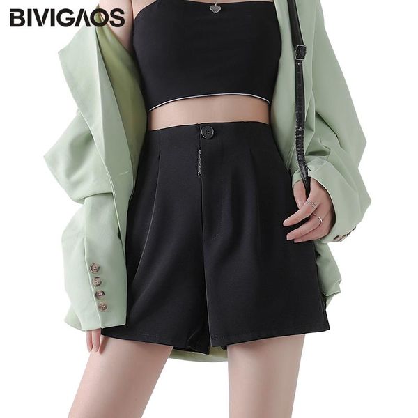 women's shorts bivigaos black white suit women summer thin high waist loose wide leg casual fashion zipper letters, White;black
women's shorts bivigaos black white suit women summer thin high waist loose wide leg casual fashion zipper letters, White;black