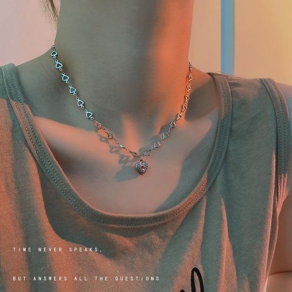 chains heart necklace women fashion necklaces woman simple elegant hollow chain pendant girl jewelry trendy metal collares, Silver
chains heart necklace women fashion necklaces woman simple elegant hollow chain pendant girl jewelry trendy metal collares, Silver
