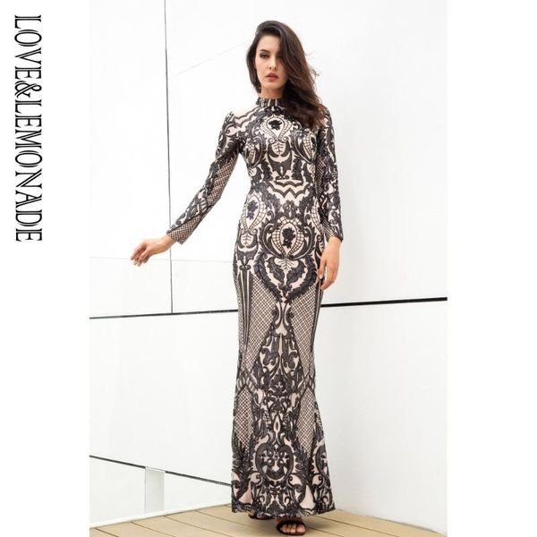 casual dresses love & lemonade black collar self-cultivation geometry sequins party long dress lm0921, Black;gray
casual dresses love & lemonade black collar self-cultivation geometry sequins party long dress lm0921, Black;gray