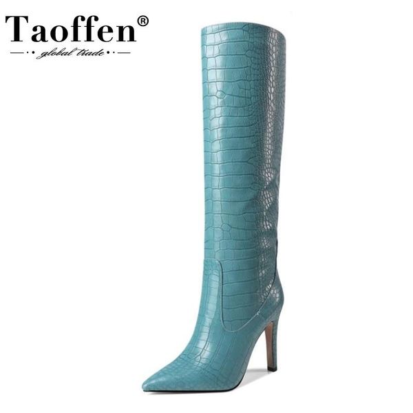 boots taoffen size 34-43 women high heel stone pattern knee fashion winter shoes party footwear, Black
boots taoffen size 34-43 women high heel stone pattern knee fashion winter shoes party footwear, Black