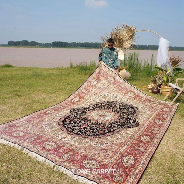 carpets 9'x12' big hand knotted silk carpet oversized handmade persian (yjh276b)
carpets 9'x12' big hand knotted silk carpet oversized handmade persian (yjh276b)