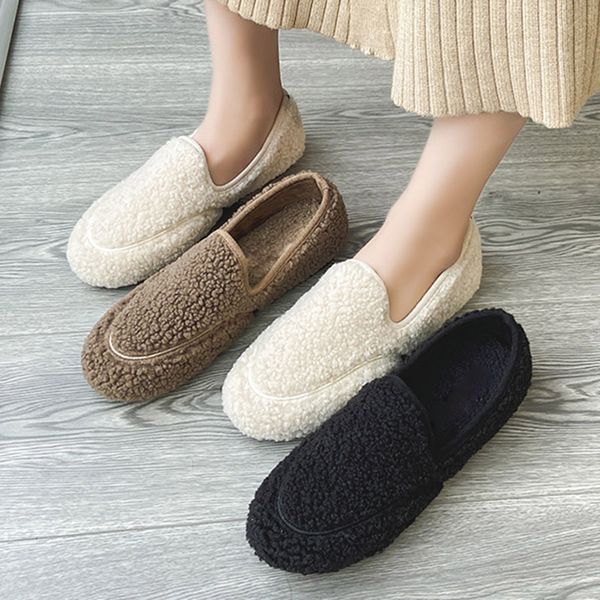 2020 Winter Women Loafers Lambs wool shoes Hot Woman Flats Slip on Shoes Fur Plush Warm Ladies Shoes Black Brown Boat Shoe 8556N
2020 Winter Women Loafers Lambs wool shoes Hot Woman Flats Slip on Shoes Fur Plush Warm Ladies Shoes Black Brown Boat Shoe 8556N