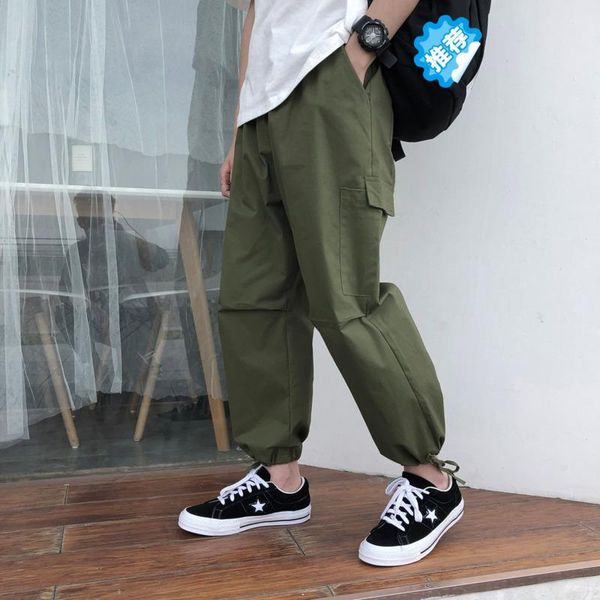 men's pants spring summer cargo fashion casual pocket men streetwear loose hip-hop straight wide-leg mens trousers, Black
men's pants spring summer cargo fashion casual pocket men streetwear loose hip-hop straight wide-leg mens trousers, Black