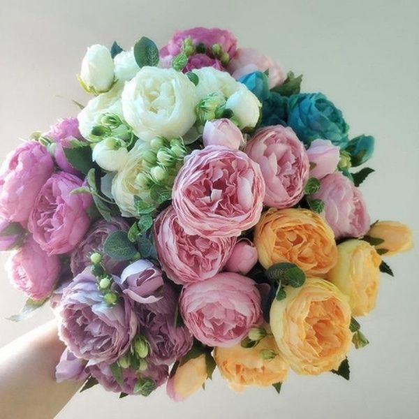 decorative flowers & wreaths 1 bundle 9 big head silk peony bouquet home decor accessories diy artificial roses party wedding fake plants po
decorative flowers & wreaths 1 bundle 9 big head silk peony bouquet home decor accessories diy artificial roses party wedding fake plants po