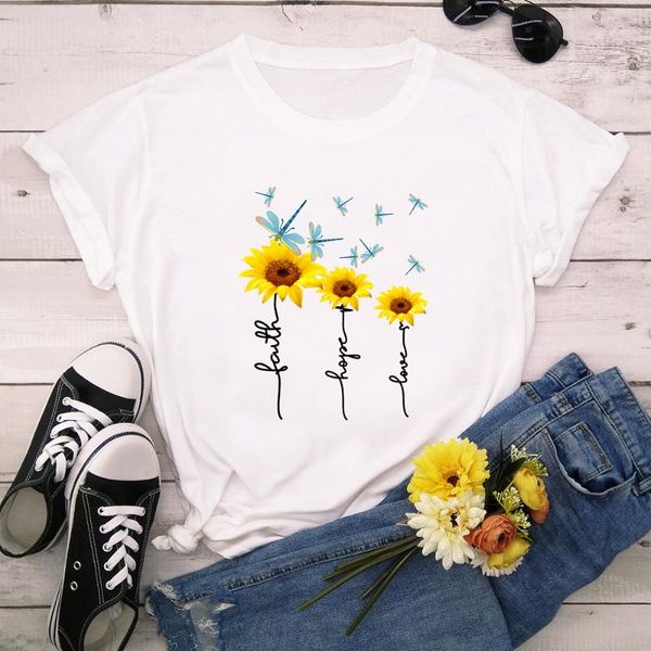 women's t-shirt women t-shirts casual harajuku sunflower printed tee summer female t shirt short sleeve for clothing d30, White
women's t-shirt women t-shirts casual harajuku sunflower printed tee summer female t shirt short sleeve for clothing d30, White