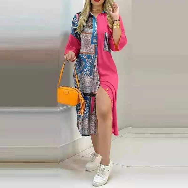 casual dresses autumn women shirt dress fashion leopard stripe printed long sleeve pockets splice lady vestidos, Black;gray
casual dresses autumn women shirt dress fashion leopard stripe printed long sleeve pockets splice lady vestidos, Black;gray