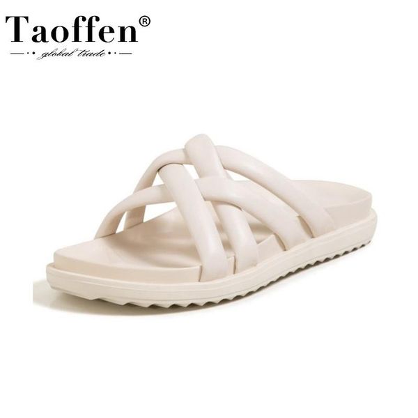 slippers taoffen women sandals flat heel casual summer shoes fashion vacation daily footwear size 34-40, Black
slippers taoffen women sandals flat heel casual summer shoes fashion vacation daily footwear size 34-40, Black