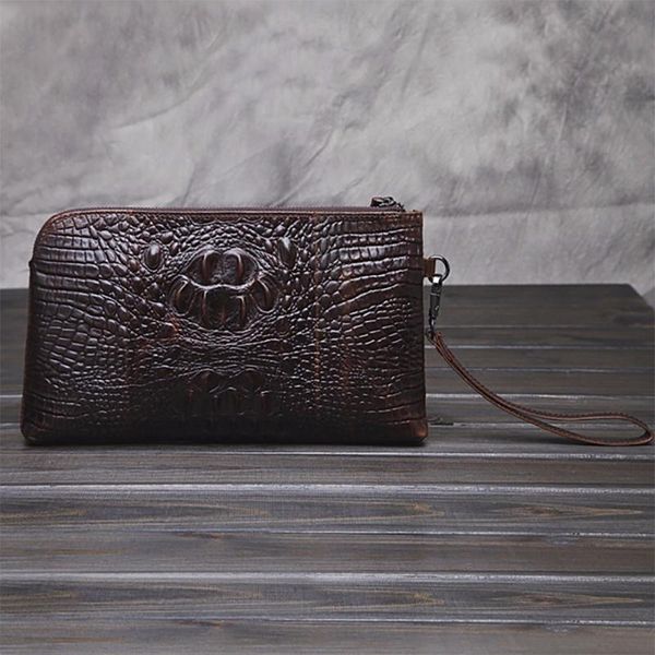 wallets genuine leather men clutch bag wallet case cash crocodile pattern retro real cowhide purse money bags, Red;black
wallets genuine leather men clutch bag wallet case cash crocodile pattern retro real cowhide purse money bags, Red;black