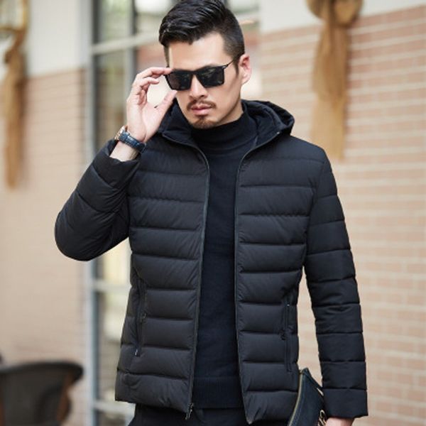 men down jacket hooded solid zipper casual coat man slim warm fashion male clothing exquisite fabric -5xl, Black
men down jacket hooded solid zipper casual coat man slim warm fashion male clothing exquisite fabric -5xl, Black