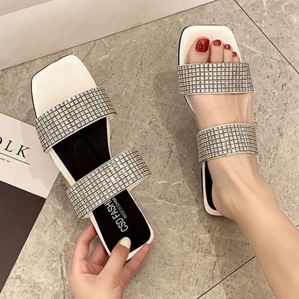 slippers 42# 2021 woman summer shoes crystal open toe female outdoor flat beach lady comfortable sandals, Black
slippers 42# 2021 woman summer shoes crystal open toe female outdoor flat beach lady comfortable sandals, Black