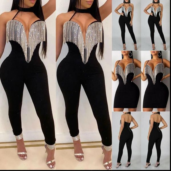 women tassels jumpsuit romper spring autumn sleeveless v neck pants jumpsuit clubwear trousers outfit clothes for female, Black;white
women tassels jumpsuit romper spring autumn sleeveless v neck pants jumpsuit clubwear trousers outfit clothes for female, Black;white