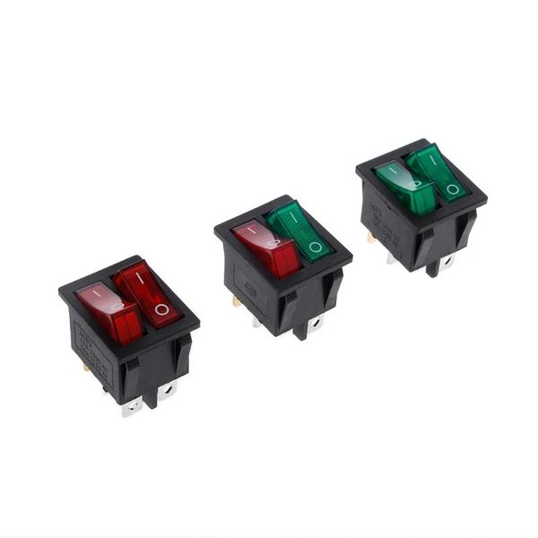smart home control double boat rocker switch 6 pin on-off with green red light 20a 125vac
smart home control double boat rocker switch 6 pin on-off with green red light 20a 125vac