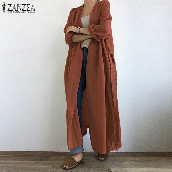 vintage cotton long cardigan women's autumn blouse zanzea 2021 casual long sleeve coats female solid blusas plus size tunic, White
vintage cotton long cardigan women's autumn blouse zanzea 2021 casual long sleeve coats female solid blusas plus size tunic, White