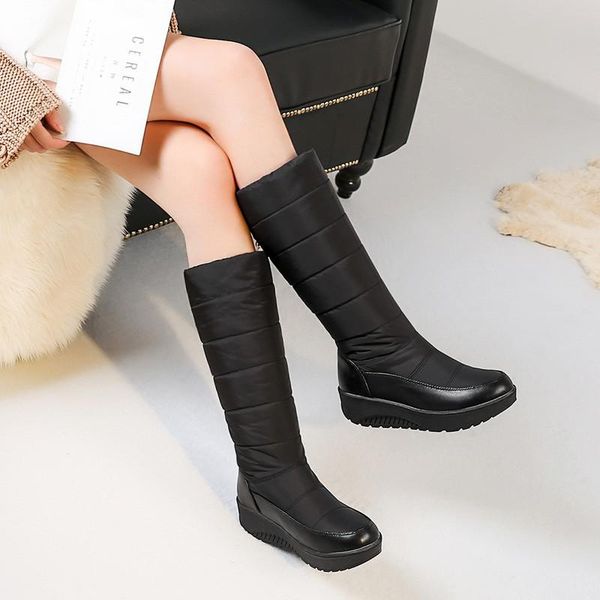 boots handmade 2021 women winter waterproof snow down fabric round toe tassel metal chain decoration mid-calf female, Black
boots handmade 2021 women winter waterproof snow down fabric round toe tassel metal chain decoration mid-calf female, Black
