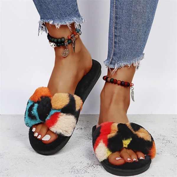 winter women mixed colors short plush open-toed flat slippers fashion faux fur home cotton shoes indoor warm concise slipper 210928, Black
winter women mixed colors short plush open-toed flat slippers fashion faux fur home cotton shoes indoor warm concise slipper 210928, Black