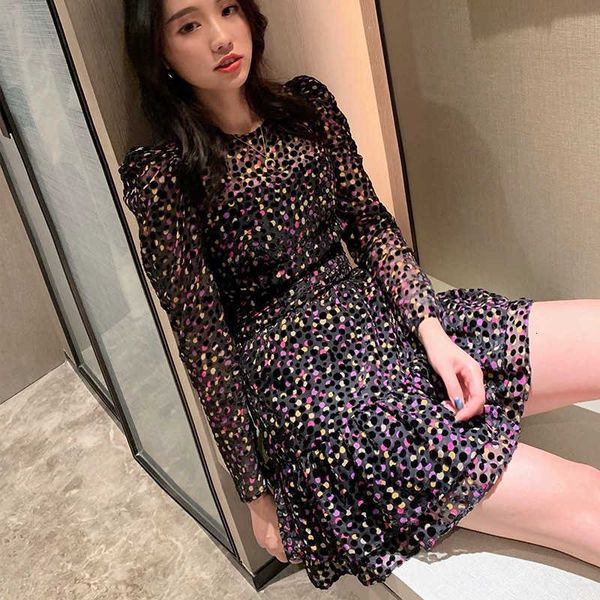 luxury evening dress autumn 2021 floral wave dot long sleeve with slim waist and a-shaped short skirt, Black;gray
luxury evening dress autumn 2021 floral wave dot long sleeve with slim waist and a-shaped short skirt, Black;gray
