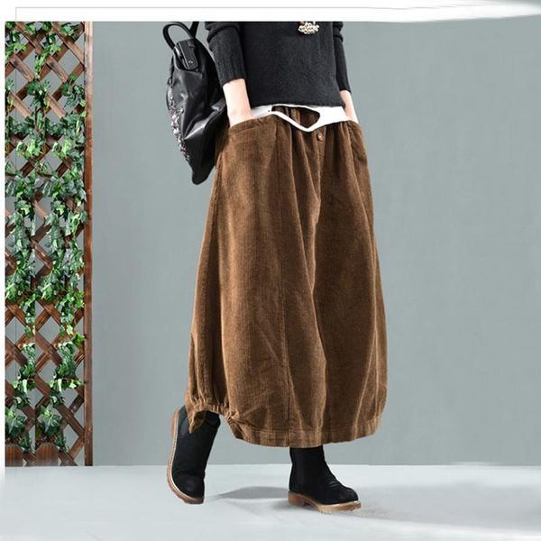 skirts women solid color elastic waist loose corduroy retro skirt ladies vintage autumn winter 2021 pockets female, Black
skirts women solid color elastic waist loose corduroy retro skirt ladies vintage autumn winter 2021 pockets female, Black