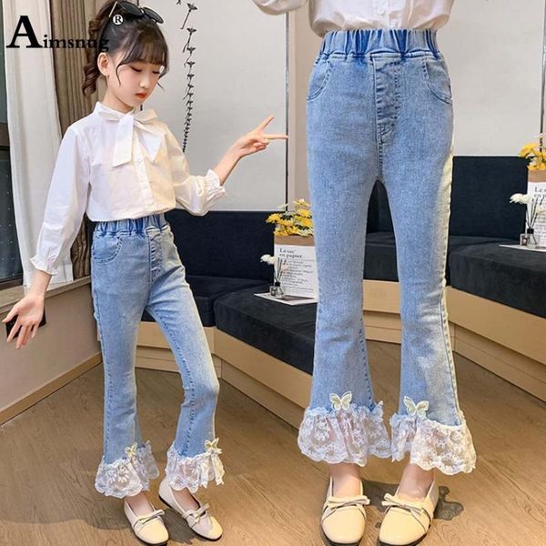 jeans kids demin clothes baby girls elastic waist boot cut pants streetwear autumn 2021 patchwork lace trouses children pantalon, Blue
jeans kids demin clothes baby girls elastic waist boot cut pants streetwear autumn 2021 patchwork lace trouses children pantalon, Blue