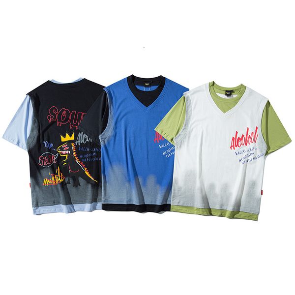 fashion t shirt fake two s men's brand loose graffiti dinosaur printed baseball jacket half sleeve lovers niche cec short, White;black
fashion t shirt fake two s men's brand loose graffiti dinosaur printed baseball jacket half sleeve lovers niche cec short, White;black