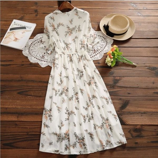 2021 new spring summer girl sweet women floral print long chiffon female short sleeve pleated vestidos fashion 0yny, Black;gray
2021 new spring summer girl sweet women floral print long chiffon female short sleeve pleated vestidos fashion 0yny, Black;gray