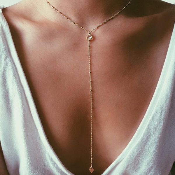 chains fashion long thread zircon geometric pendant necklaces for women gold color beads sweater chain necklace jewelry gift, Silver
chains fashion long thread zircon geometric pendant necklaces for women gold color beads sweater chain necklace jewelry gift, Silver