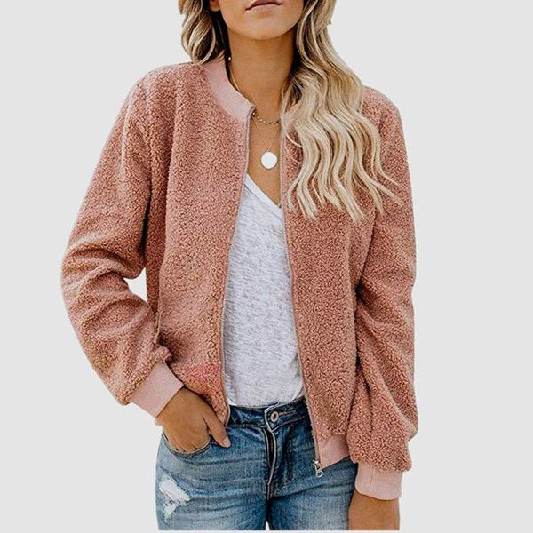 women's jackets female pocket casual solid women jacket fashion plush zipper coats autumn winter warm soft overcoat, Black;brown
women's jackets female pocket casual solid women jacket fashion plush zipper coats autumn winter warm soft overcoat, Black;brown