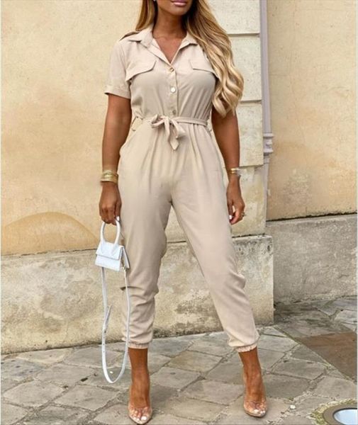 casual solid color summer deep womens romper v neck button shirt short sleeve office lady one piece belt, Black;white
casual solid color summer deep womens romper v neck button shirt short sleeve office lady one piece belt, Black;white
