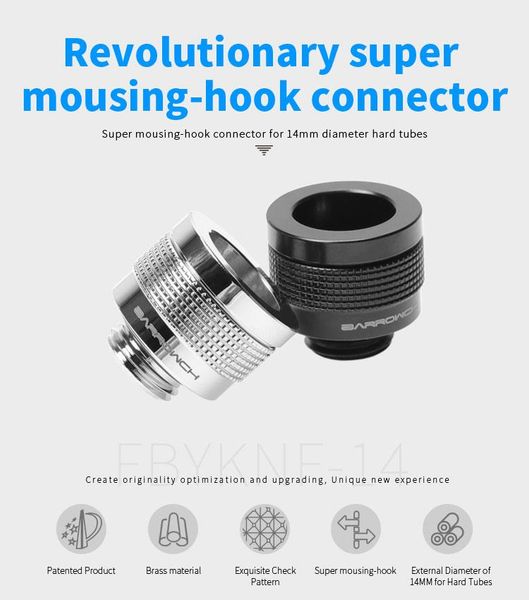 fans & coolings 14mm super wrench barrowch anti-disconnect hard tube water cooled metal connector fitting g1 / 4 thread acrylic /petg
fans & coolings 14mm super wrench barrowch anti-disconnect hard tube water cooled metal connector fitting g1 / 4 thread acrylic /petg