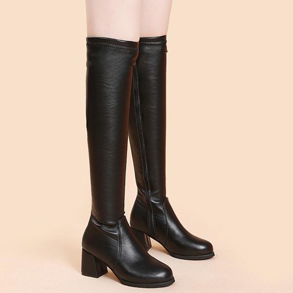 boots rimocy soft pu leather long for women slim fit high heels over the knee woman slide zipper autumn winter footwear, Black
boots rimocy soft pu leather long for women slim fit high heels over the knee woman slide zipper autumn winter footwear, Black