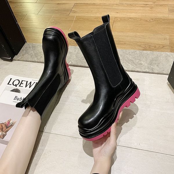 boots stitch platform boots, women's medium-sized solid leather piping shoes with round tip, plus size for autumn and winter 0s0r, Black
boots stitch platform boots, women's medium-sized solid leather piping shoes with round tip, plus size for autumn and winter 0s0r, Black