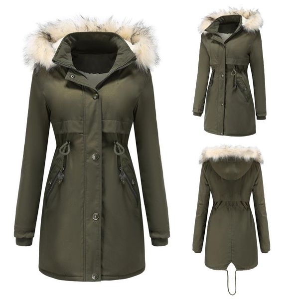 women's jackets winter padded coats women solid cotton wadded jacket medium long parkas thick warm hooded quilt snow outwear abrigos #t, Black;brown
women's jackets winter padded coats women solid cotton wadded jacket medium long parkas thick warm hooded quilt snow outwear abrigos #t, Black;brown