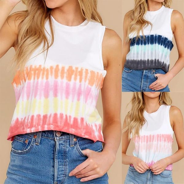 women's tanks & camis fashion summer tie-dye o-neck digital gradient printed sleeveless vest casual loose print tank ropa de mujer, White
women's tanks & camis fashion summer tie-dye o-neck digital gradient printed sleeveless vest casual loose print tank ropa de mujer, White